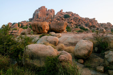 Big boulders in hampi india