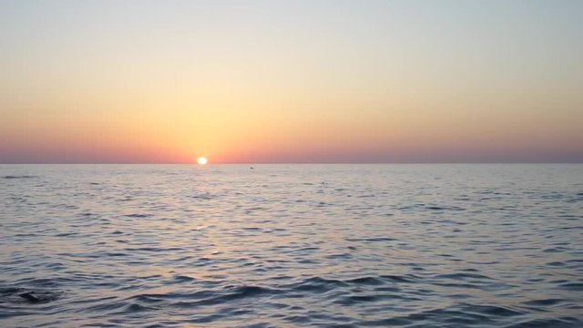 Sea or ocean sunrise time lapse 