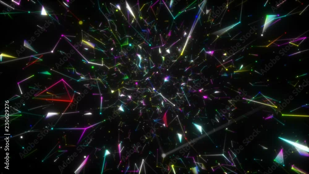 Poster shards of the spectrum.3d futuristic abstract background. motion graphic for abstract data center, s