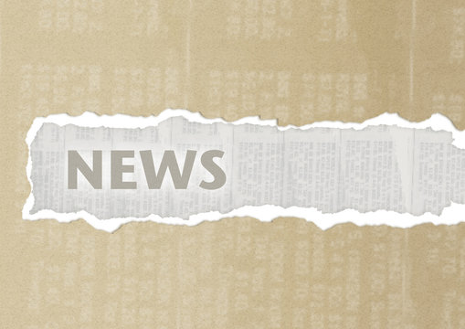 torn paper background with news