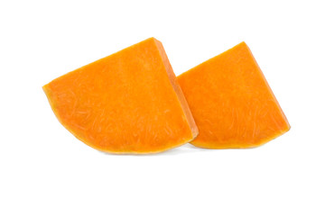 pumpkin slices isolated on white background