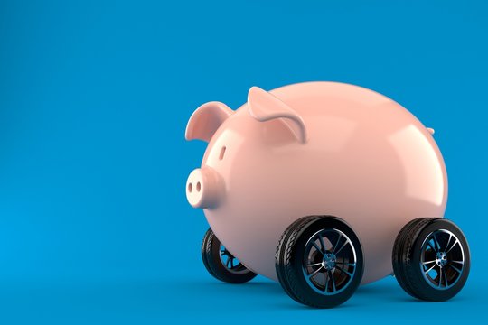 Piggy Bank With Car Tires