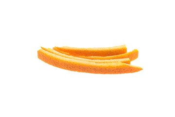 orange peel isolated on white background