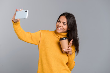 Portrait of a happy casual young woman