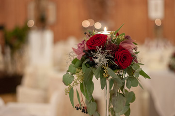 wedding table with decoration