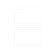 A4 filler paper for ring bound note book - dot lined sheet with header