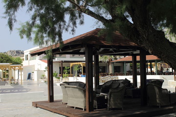 Recreation area in a cozy beach cafe.