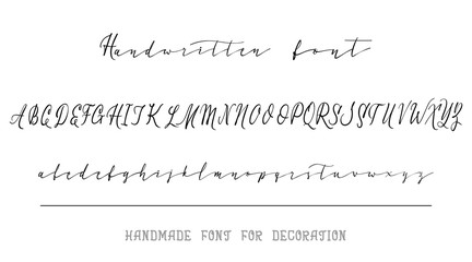 Modern Calligraphy Vintage Handwritten vector Font for Lettering.Trendy Retro Calligraphy Script.