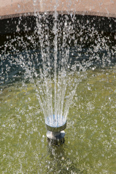 Fountain detail splashing water.