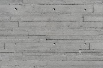 Dark concrete background surface, Texture of wooden formwork stamped on raw concrete wall as background - 230636494