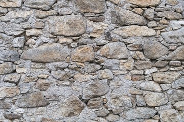 Stone masonry backgrounds, Modern retro wall in interior texture, Retaining masonry of different size stone