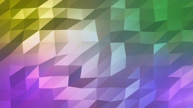 Colorful triangle polygons seamlessly loop able abstract motion background.