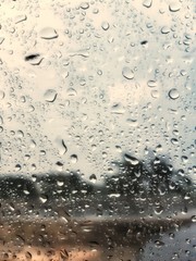 water drop on the window