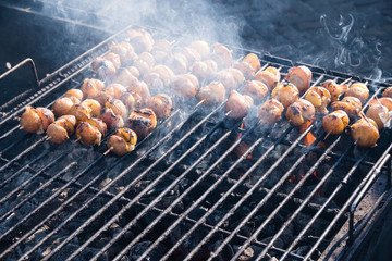 Grilled vegetables on the street food festival
