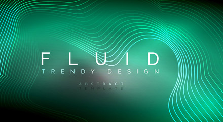 Digital flowing wave particles abstract background