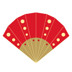 Isolated traditional hand fan image. Vector illustration design