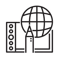 vector contributor online line icon