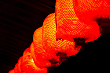 Decorative Chinese style lanterns during Chinese New Year festival