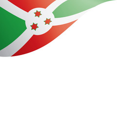 Burundi flag, vector illustration on a white background