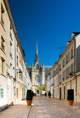 ORLEANS, FRANCE - May 8, 2018: Traditional Cathedral building in Orleans, France.Orleans City Hall in Orleans, France