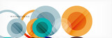 Abstract colorful geometric composition - multicolored circle background