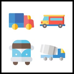 lorry icon. van and trucks vector icons in lorry set. Use this illustration for lorry works.