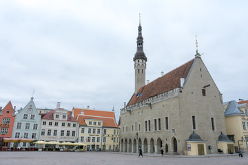 Fototapeta premium allinn town hall on the town hall square