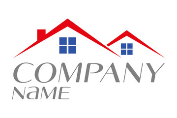 logo house for sale rental or home ownership vector illustration