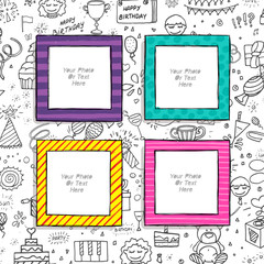 Template vector photo frames
