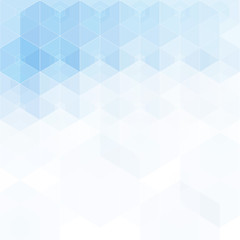 Blue polyhedra. Geometric figures. Modern design. Vector illustration