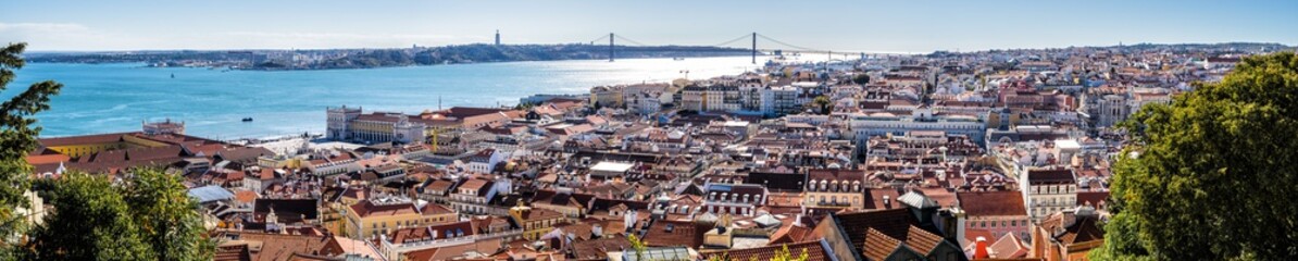 Fototapeta na wymiar Lisbon Portugal viewed from the Fernandina Wall