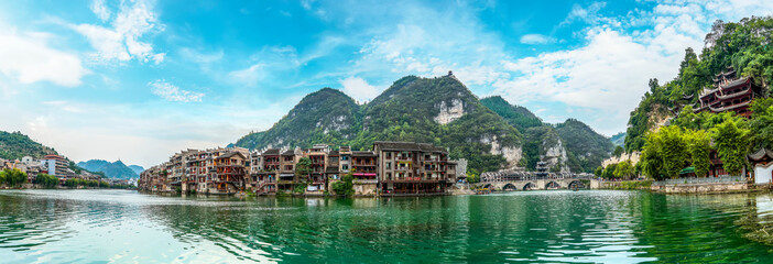 Beautiful scenery of the ancient city of Zhenyuan..