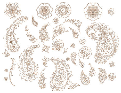 Collection of indian paisley
