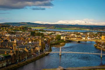 Inverness Scotland Landscape with buildings architecture Inverness Travel Scotland Concept in the heart of the highlands 