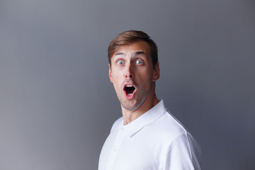 Portrait of a surprised man