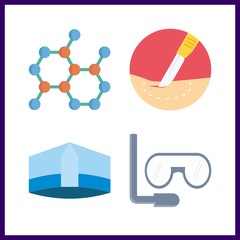 mask icon. aqualung and surgery vector icons in mask set. Use this illustration for mask works.