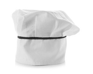 Traditional chef's hat on white background