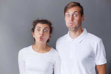 Portrait of a man and woman who are having fun