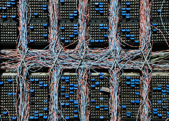 Old fashioned telephone exchange