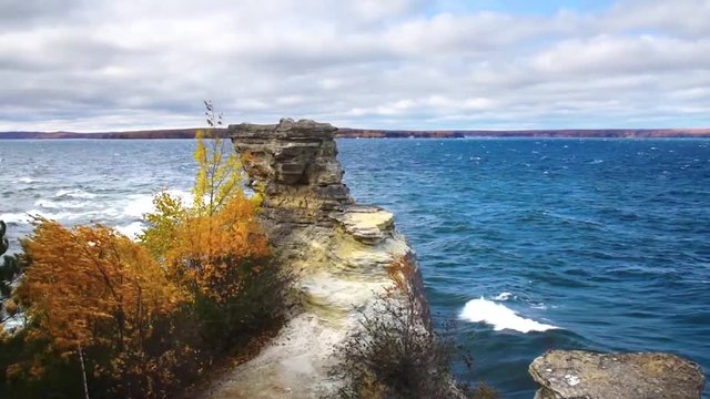 Miner's Castle rock formation overlooking Lake Superior in the Pictured Rocks National Lake Shore in Michigan's Upper Peninsula.