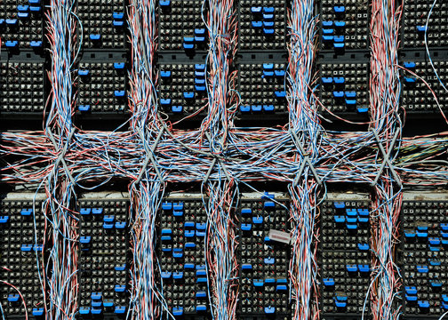 Old fashioned telephone exchange