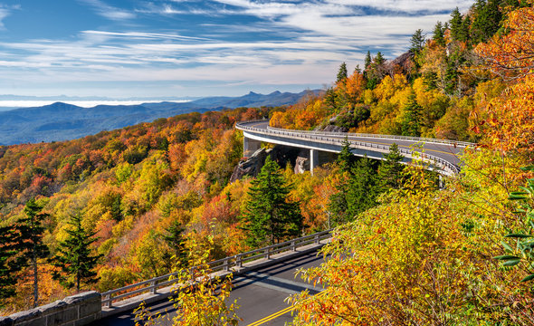 Autumn at the Linn Cove Viaduct - Blue Ridge Parkway