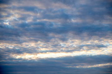White clouds against blue sky. Beautiful sky.