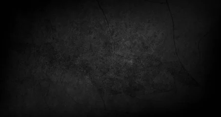 Tuinposter Blank black texture surface background, dark corners © PSergey