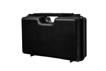 Black case for guns isolated on white