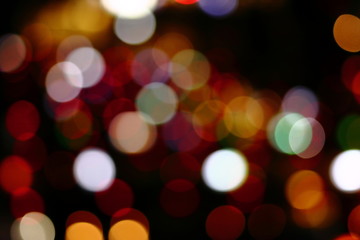 Fototapeta premium 夜の都市のイルミネーション ボケ背景テクスチャ