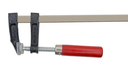carpentry screw clamp with red handle