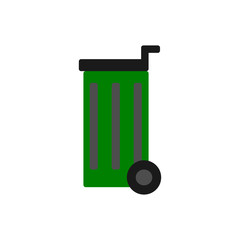 Garbage Box flat Vector Illustration