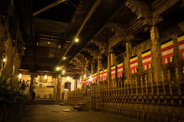 Inside a Buddhist temple 