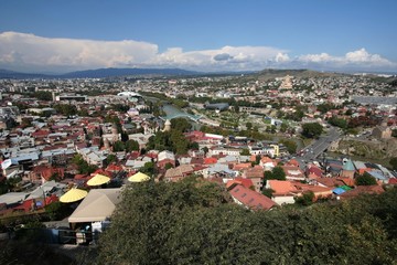 Fototapeta premium View of Tbilisi from Narikala fortress
